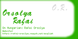 orsolya rafai business card